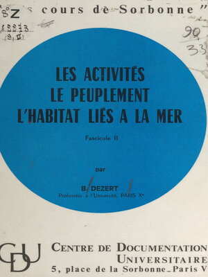cover image of Les activités, le peuplement, l'habitat liés à la mer (2)
